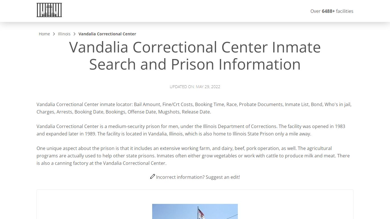 Vandalia Correctional Center Inmate Search, Visitation ...