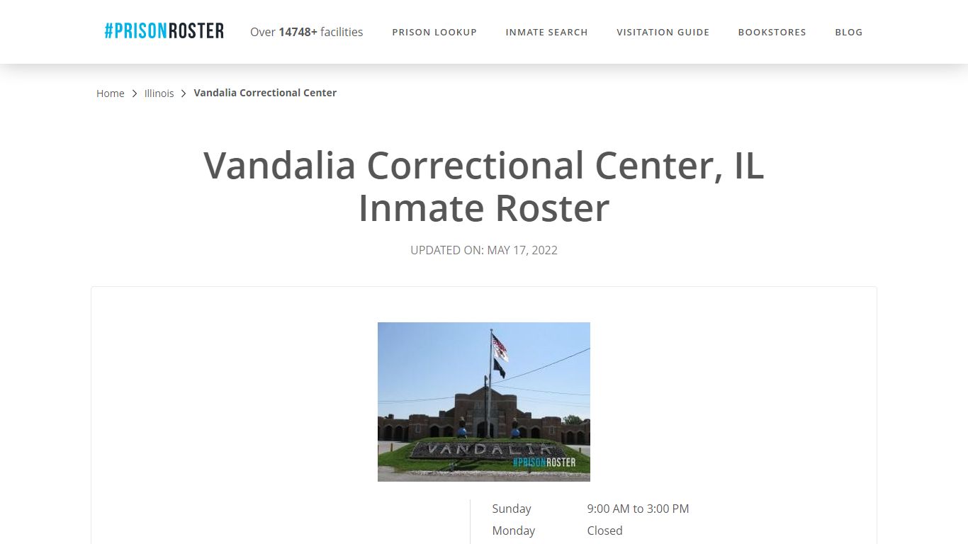 Vandalia Correctional Center, IL Inmate Roster